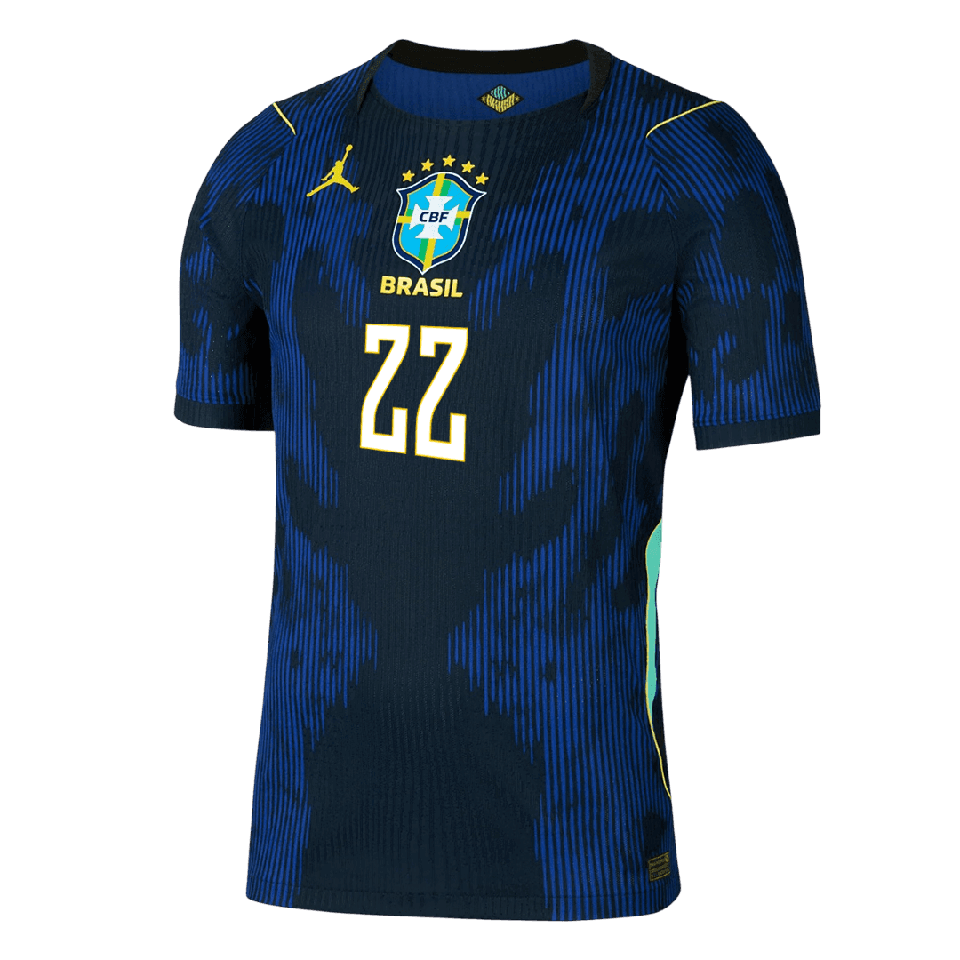 Brazil World Cup Player Version Trikot Auswärts 2026 JOÃO PEDRO #22 Slim Fit – Bild 3