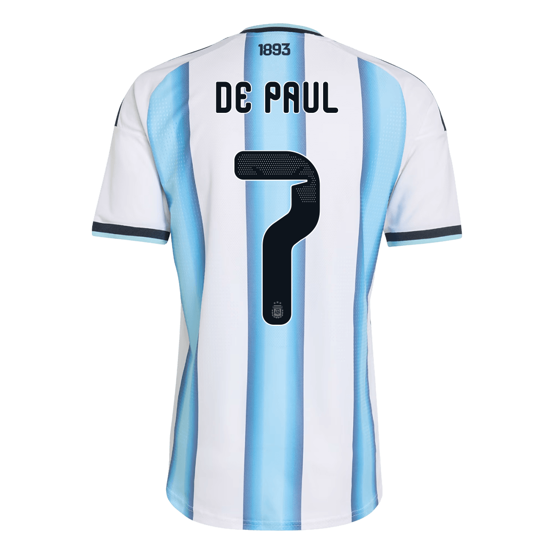 Argentina World Cup Player Version Trikot Heim 2026 DE PAUL #7 Slim Fit – Bild 3