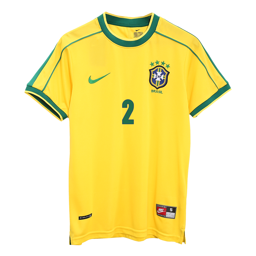 Brazil World Cup Retro Trikot Heim 1998 CAFU #2 – Bild 8