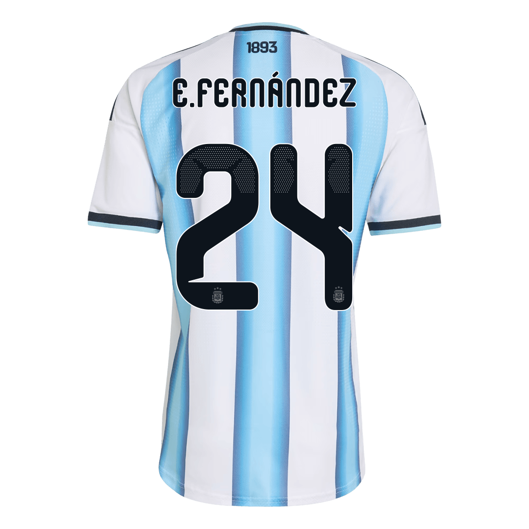 Argentina World Cup Player Version Trikot Heim 2026 E. FERNÁNDEZ #24 Slim Fit – Bild 3
