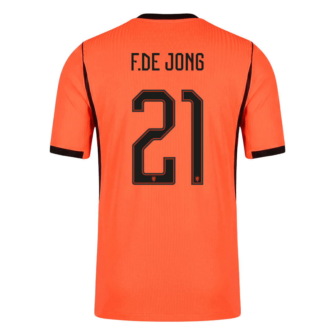 Netherlands World Cup Player Version Trikot Heim 2026 F.DE JONG #21 Slim Fit – Bild 10