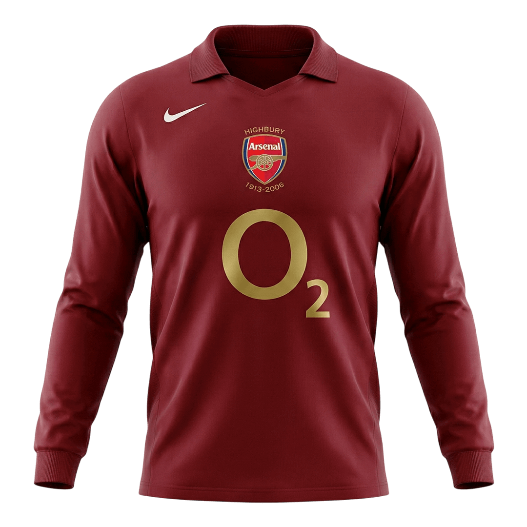 Die Gunners Retro Langarm Trikot Heim 2005/06