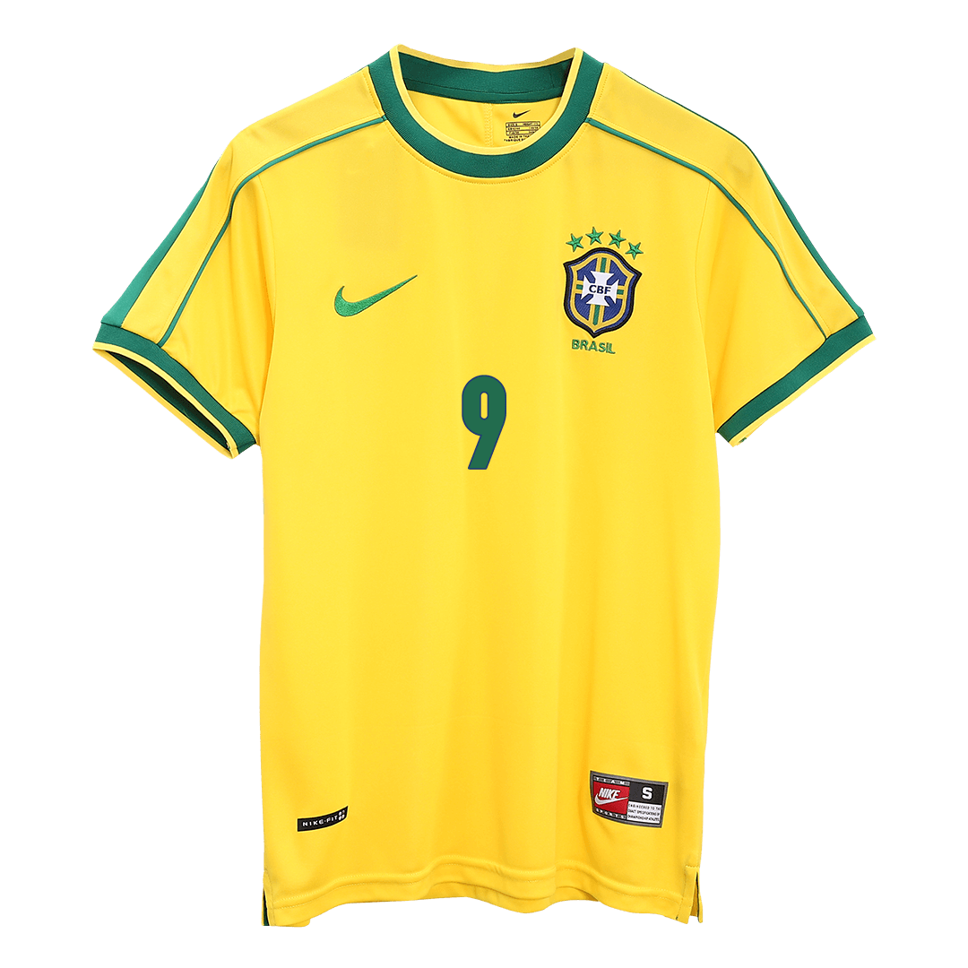 Brazil World Cup Retro Trikot Heim 1998 RONALDO #9 – Bild 8