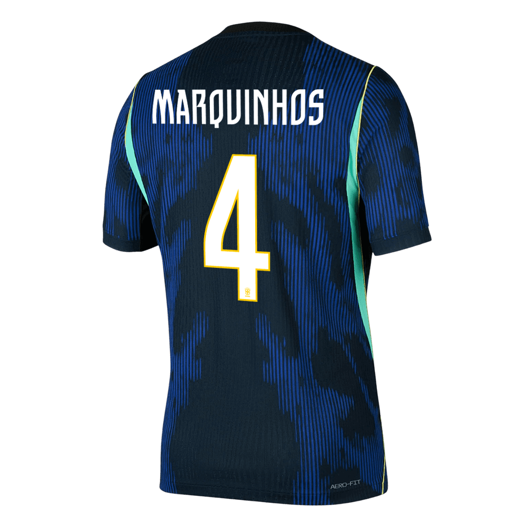 Brazil World Cup Player Version Trikot Auswärts 2026 MARQUINHOS #4 Slim Fit – Bild 3
