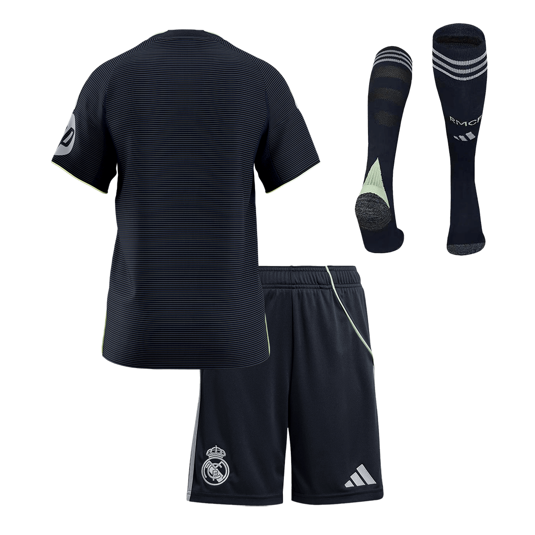 Real Madrid Auswärtstrikot-Set mit Stutzen Kinder 2025/26