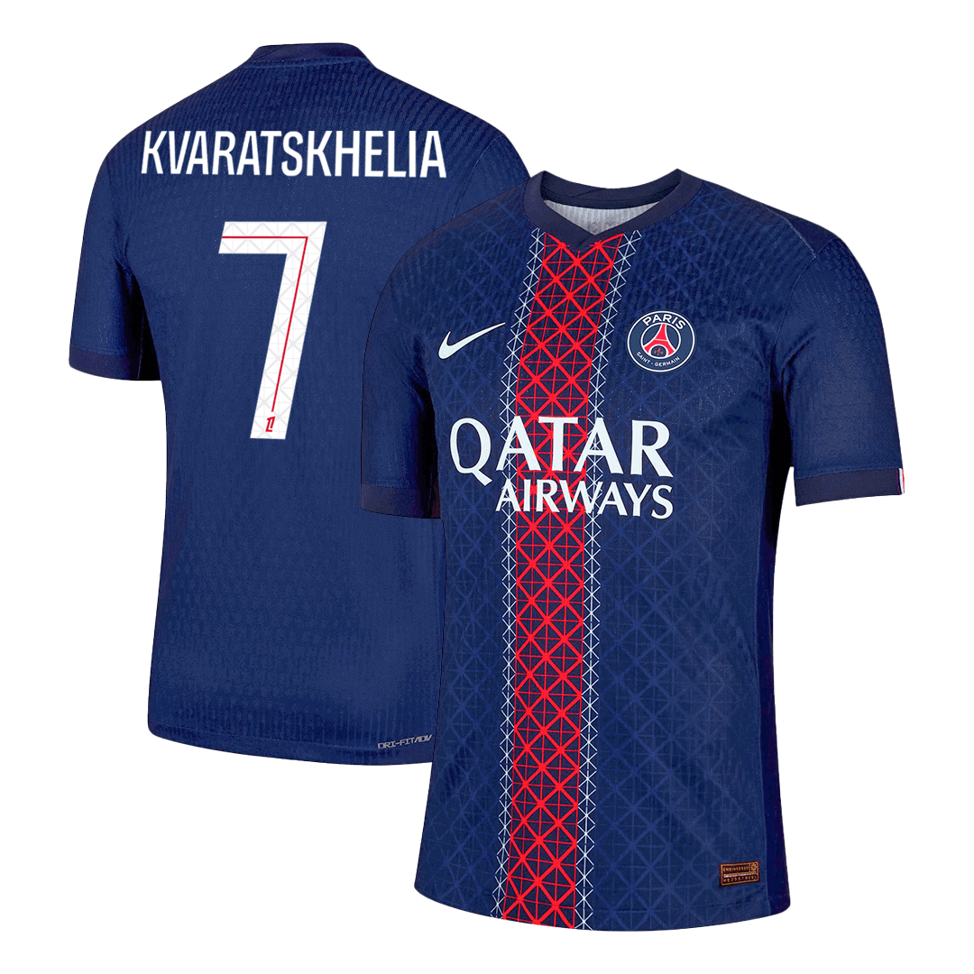 PSG Maglia Versione Giocatore Home 2025/26 KVARATSKHELIA #7 Slim Fit
