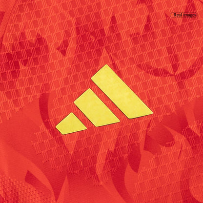 Maillot version joueur Coupe du Monde Belgique Domicile 2026 DE BRUYNE #7 Coupe ajustée