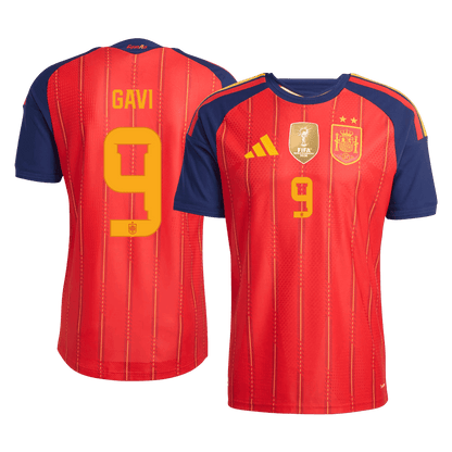[Champion Edition] Spanien Heimtrikot WM 2026 – GAVI #9 (Spielerversion)
