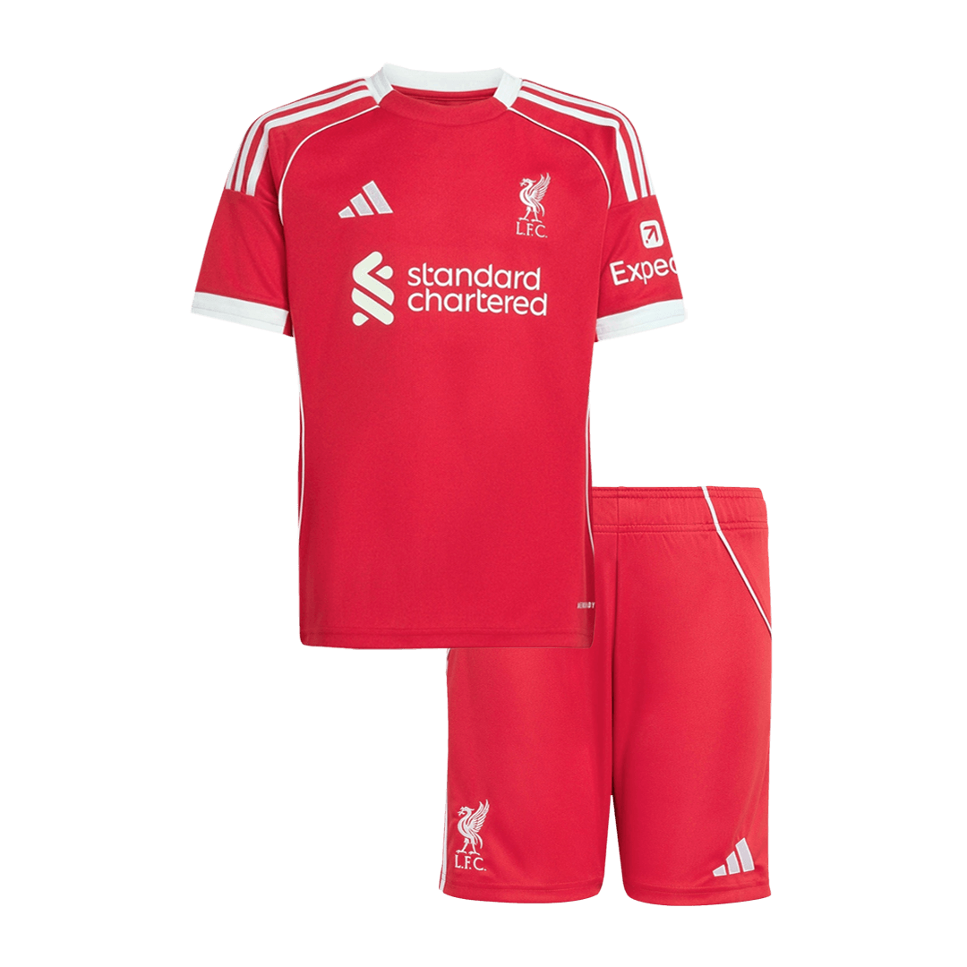 Kit bambino Liverpool Home 2025/26