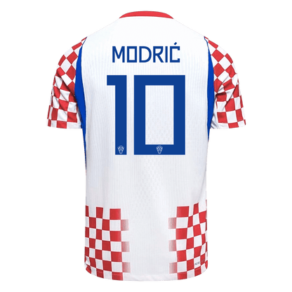 Maillot Coupe du Monde Croatie Version Joueur Domicile 2026 MODRIĆ #10 Coupe Ajustée