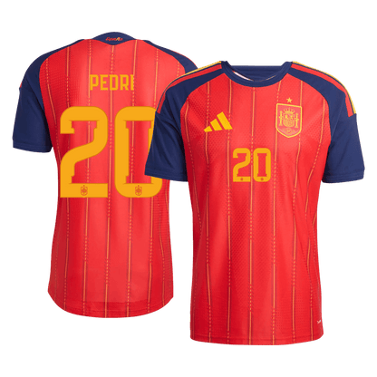 Maillot Espagne Coupe du Monde Version Joueur Domicile 2026 PEDRI #20 Coupe Ajustée