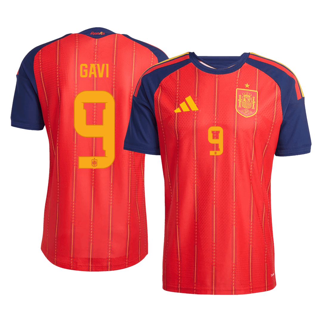 Spagna Coppa del Mondo Versione Giocatore Maglia Casa 2026 GAVI #9 Slim Fit