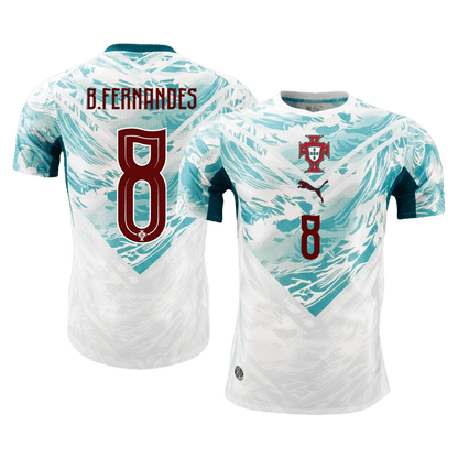 Portugal World Cup Player Version Trikot Auswärts 2026 B.FERNANDES #8 Slim Fit