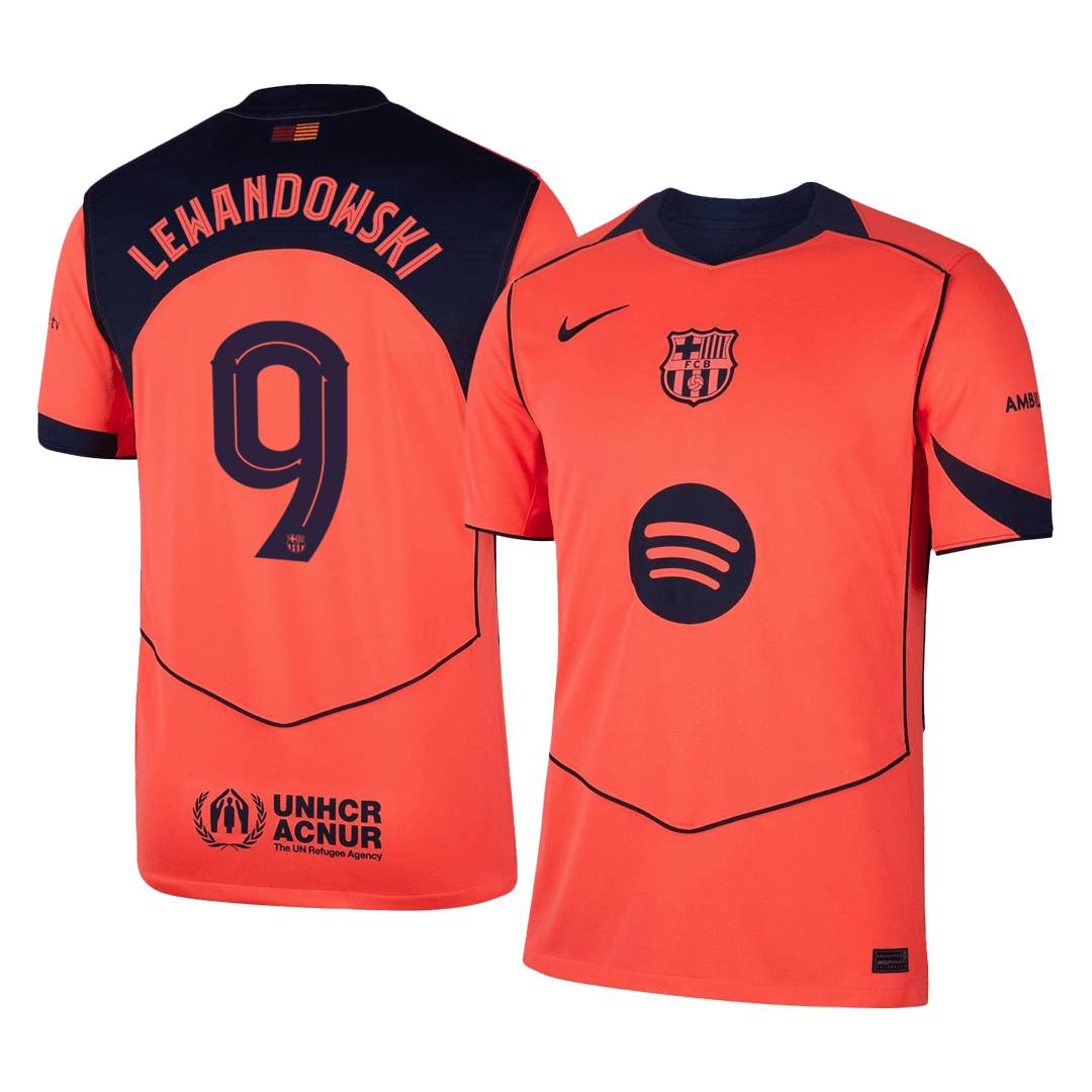 Maglia Barcellona Terza Trasferta 2025/26 UCL LEWANDOWSKI #9