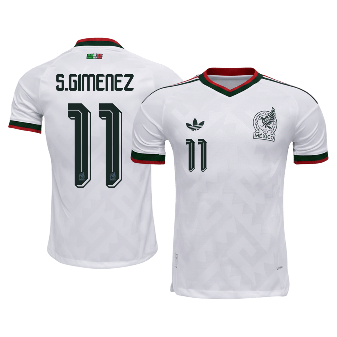 Messico Maglia Versione Giocatore Mondiale Trasferta 2026 S.GIMENEZ #11 Slim Fit