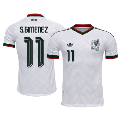 Messico Maglia Versione Giocatore Mondiale Trasferta 2026 S.GIMENEZ #11 Slim Fit
