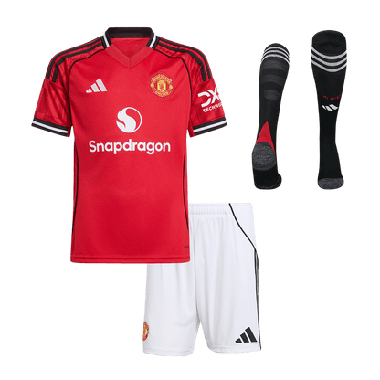ManU Kinder Trikot Komplett-Set Heim 2025/26