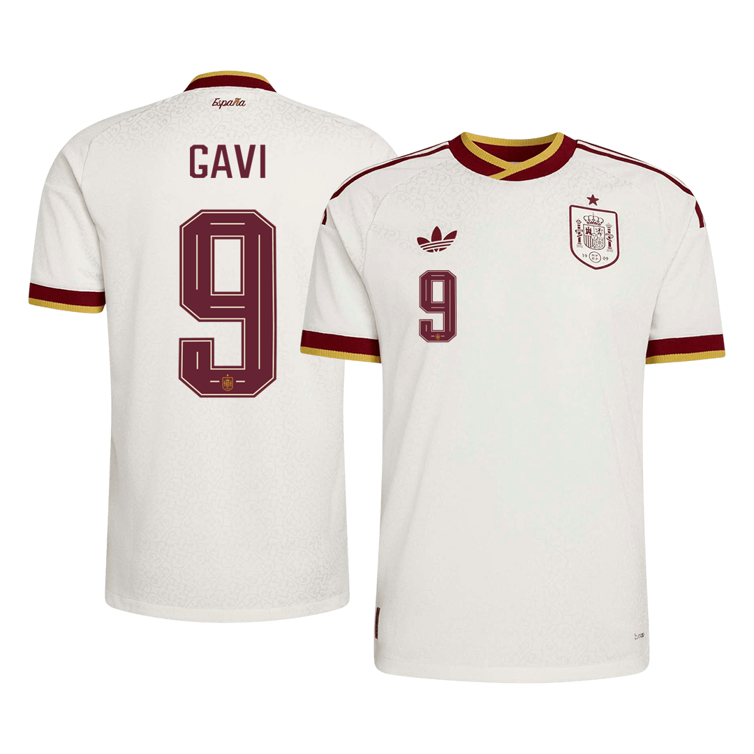 Spain World Cup Player Version Trikot Auswärts 2026 GAVI #9 Slim Fit