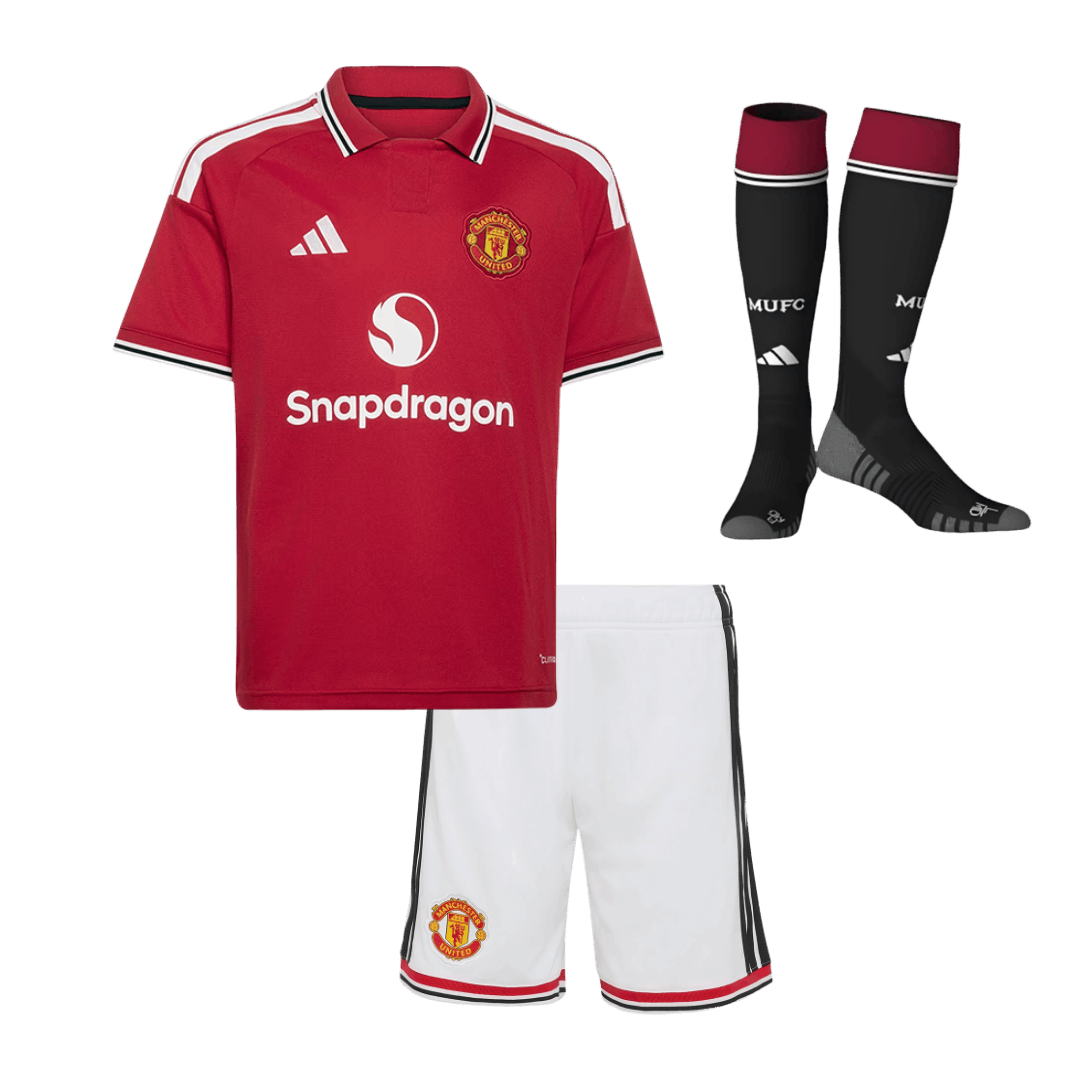 Manchester United Heimtrikot-Set mit Stutzen Kinder 2026/27