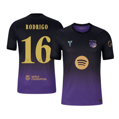 Barcelona Auswärtstrikot 2026/27 – RODRIGO #16 – UCL (Spielerversion)
