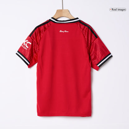 Kit completo Manchester United per bambini, divisa casa 2025/26