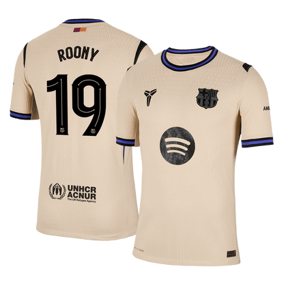 Barcelona Player Version Trikot Auswärts 2025/26 UCL ROONY #19 Slim Fit