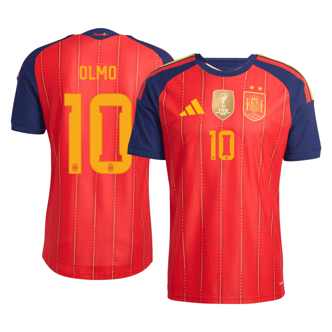 [Champion Edition] Spanien Heimtrikot WM 2026 – OLMO #10 (Spielerversion)