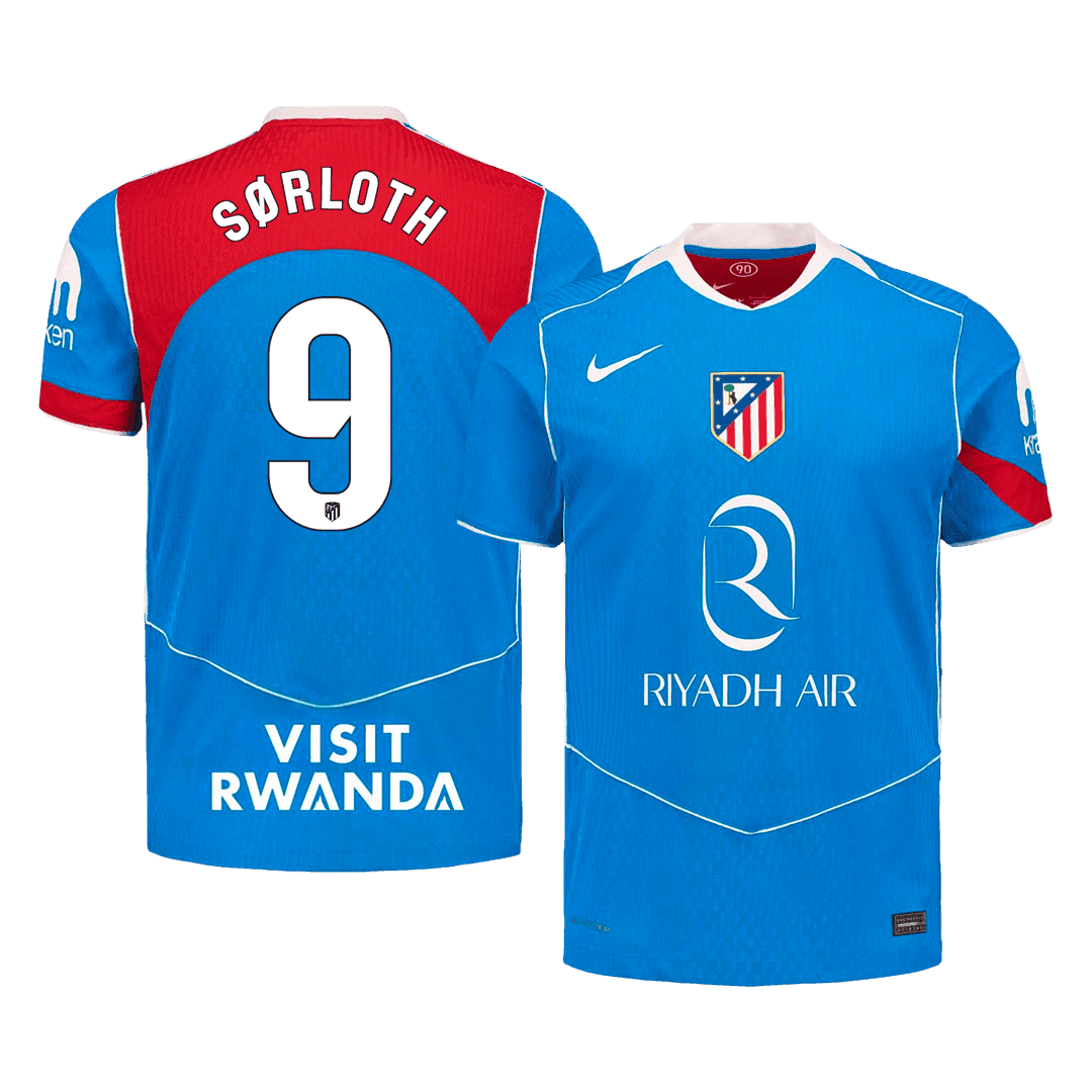 Atletico Madrid Player Version Trikot Drittes Auswärts 2025/26 SØRLOTH #9 Slim Fit