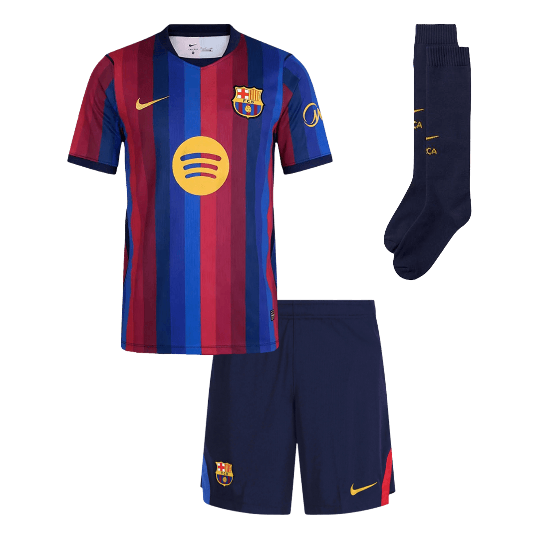 Barcelona Heimtrikot-Set mit Stutzen Kinder 2026/27