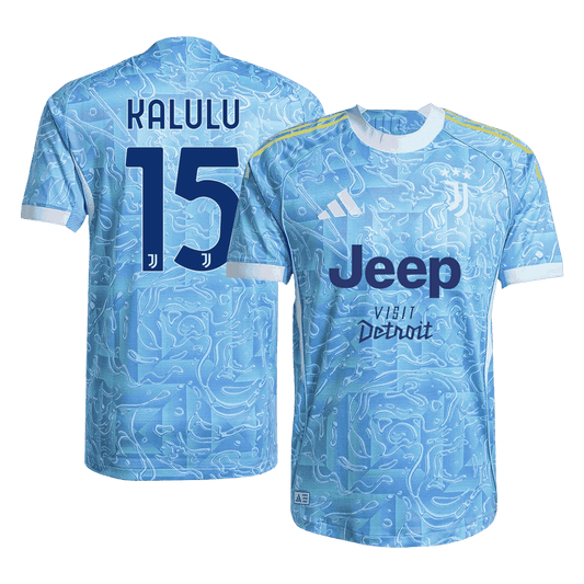 Juventus Player Version Trikot Auswärts 2025/26 KALULU #15 Slim Fit