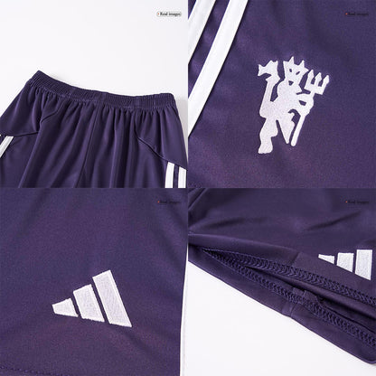 ManU Kinder Trikot Komplett-Set Auswärts 2025/26 – Bild 3