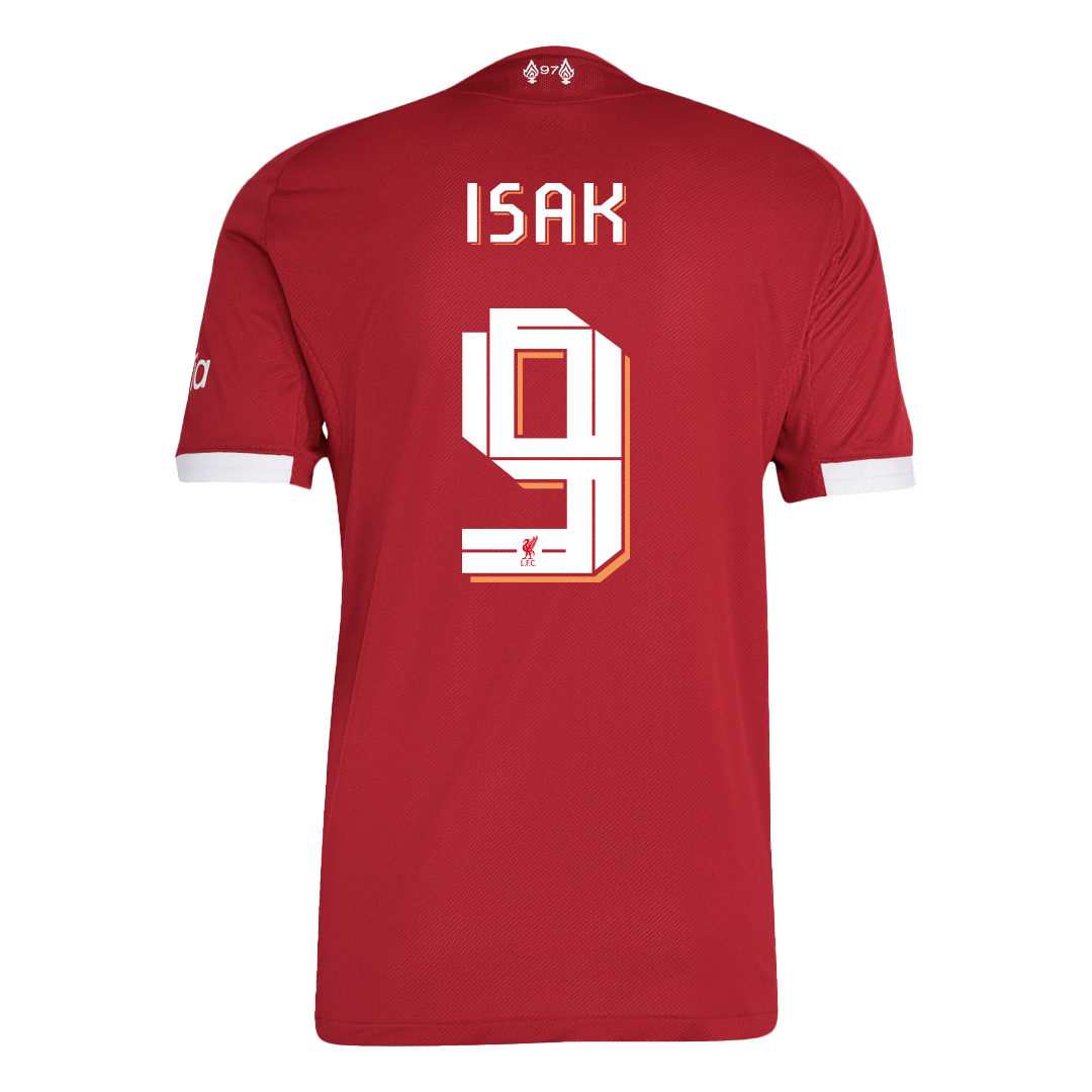 Maillot domicile version joueur Liverpool 2025/26 UCL ISAK #9 Coupe Slim