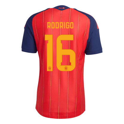 Maillot Espagne Coupe du Monde Version Joueur Domicile 2026 RODRIGO #16 Coupe ajustée