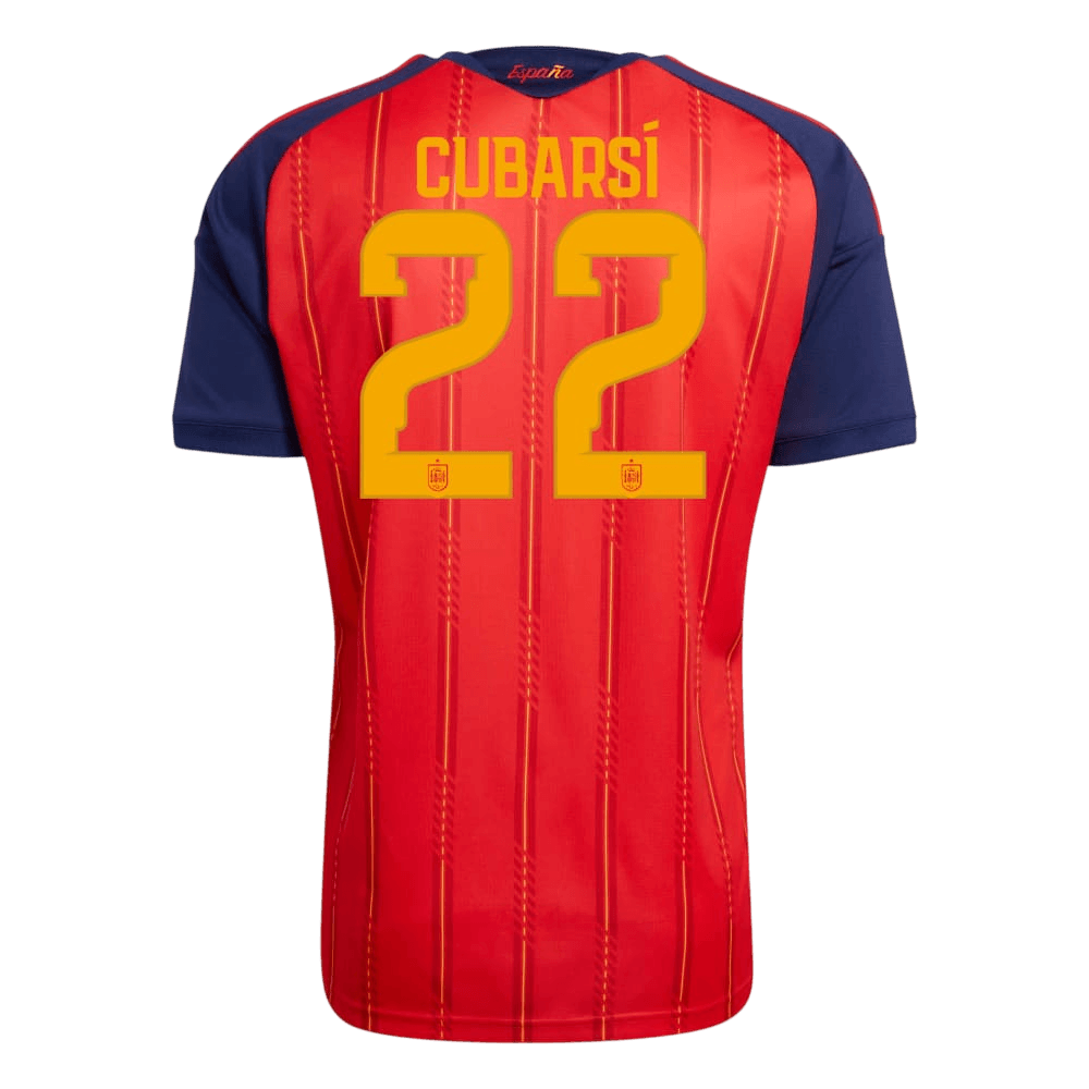 [Champion Edition] Spanien Heimtrikot WM 2026 – CUBARSÍ #22 (Spielerversion)