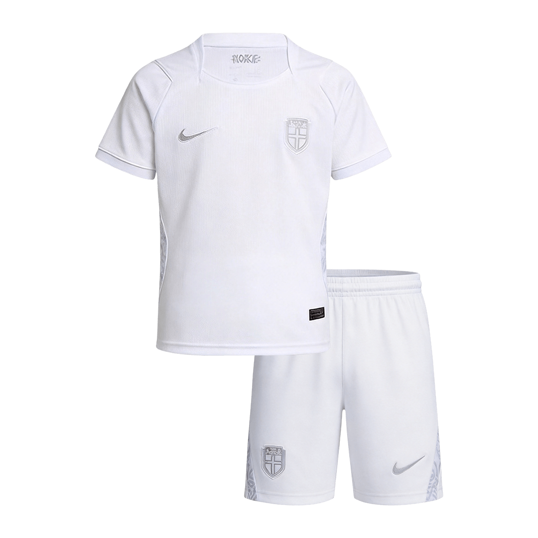 Completo maglia calcio Norvegia per bambini Mondiale Terza Divisa Trasferta 2026