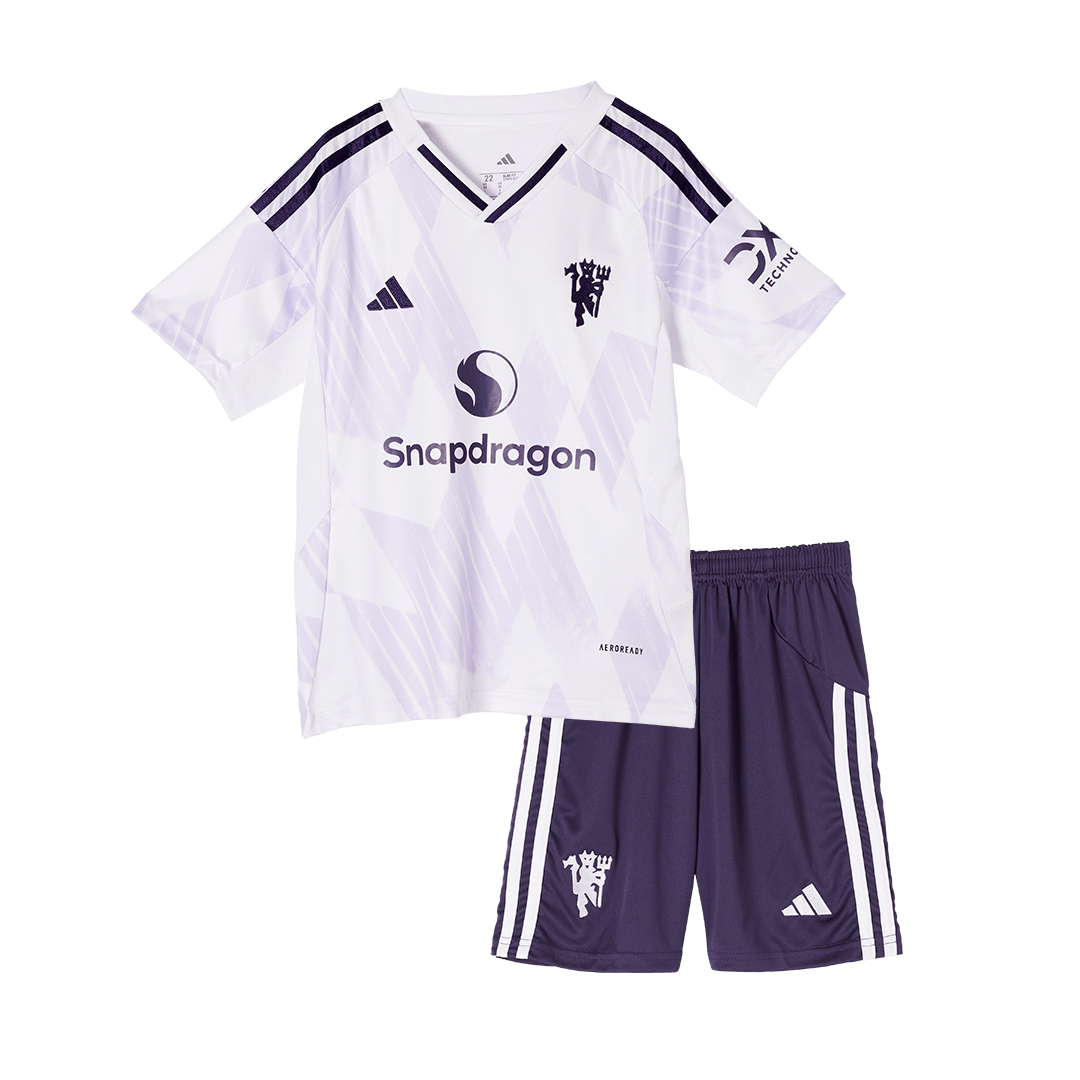 ManU Kinder Trikot Set Auswärts 2025/26 – Bild 3