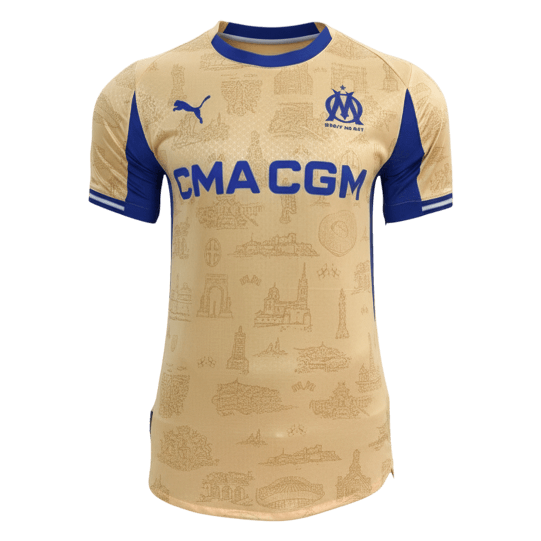 Maglia Marsiglia Versione Giocatore Quarta Divisa Trasferta 2025/26 Slim Fit