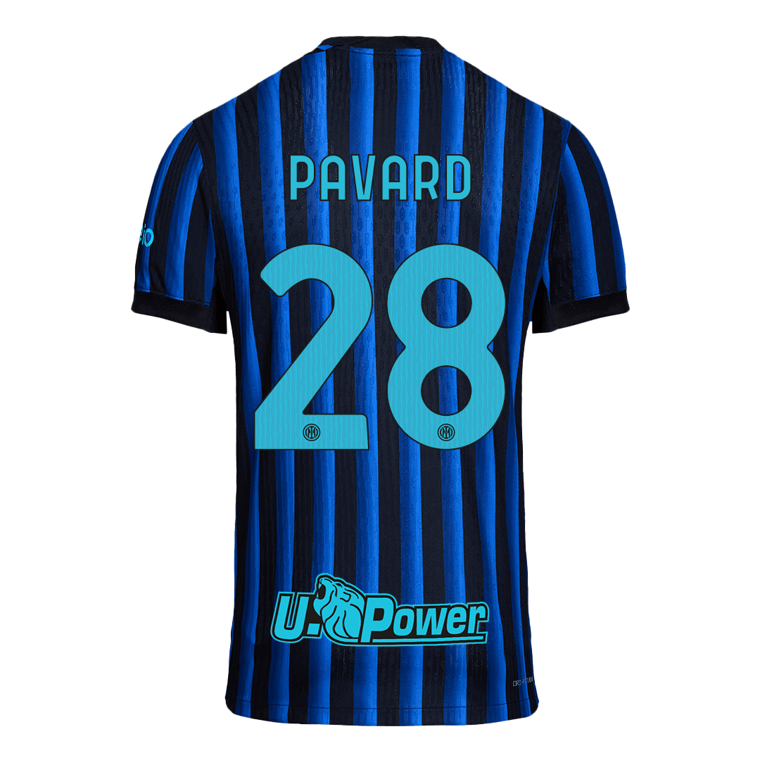 Maillot Inter Milan Version Joueur Domicile 2025/26 PAVARD #28 Coupe Slim