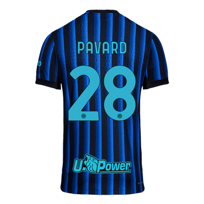 Maillot Inter Milan Version Joueur Domicile 2025/26 PAVARD #28 Coupe Slim