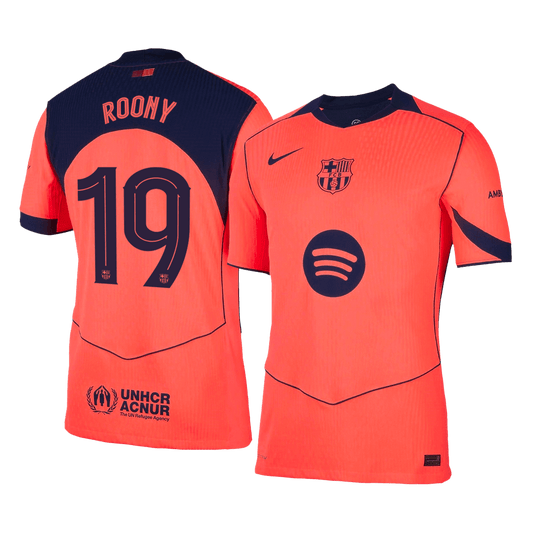 Barcelona Player Version Trikot Drittes Auswärts 2025/26 UCL ROONY #19 Slim Fit