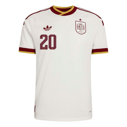 Spain World Cup Player Version Trikot Auswärts 2026 PEDRI #20 Slim Fit