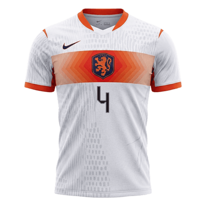 Netherlands World Cup Player Version Trikot Auswärts 2026 VIRGIL #4 Slim Fit