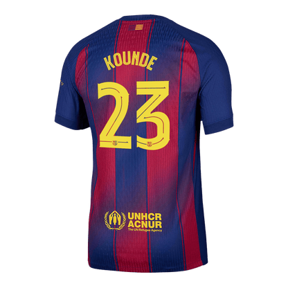 Maglia Barcellona Player Version Home 2025/26 UCL KOUNDE #23 Slim Fit