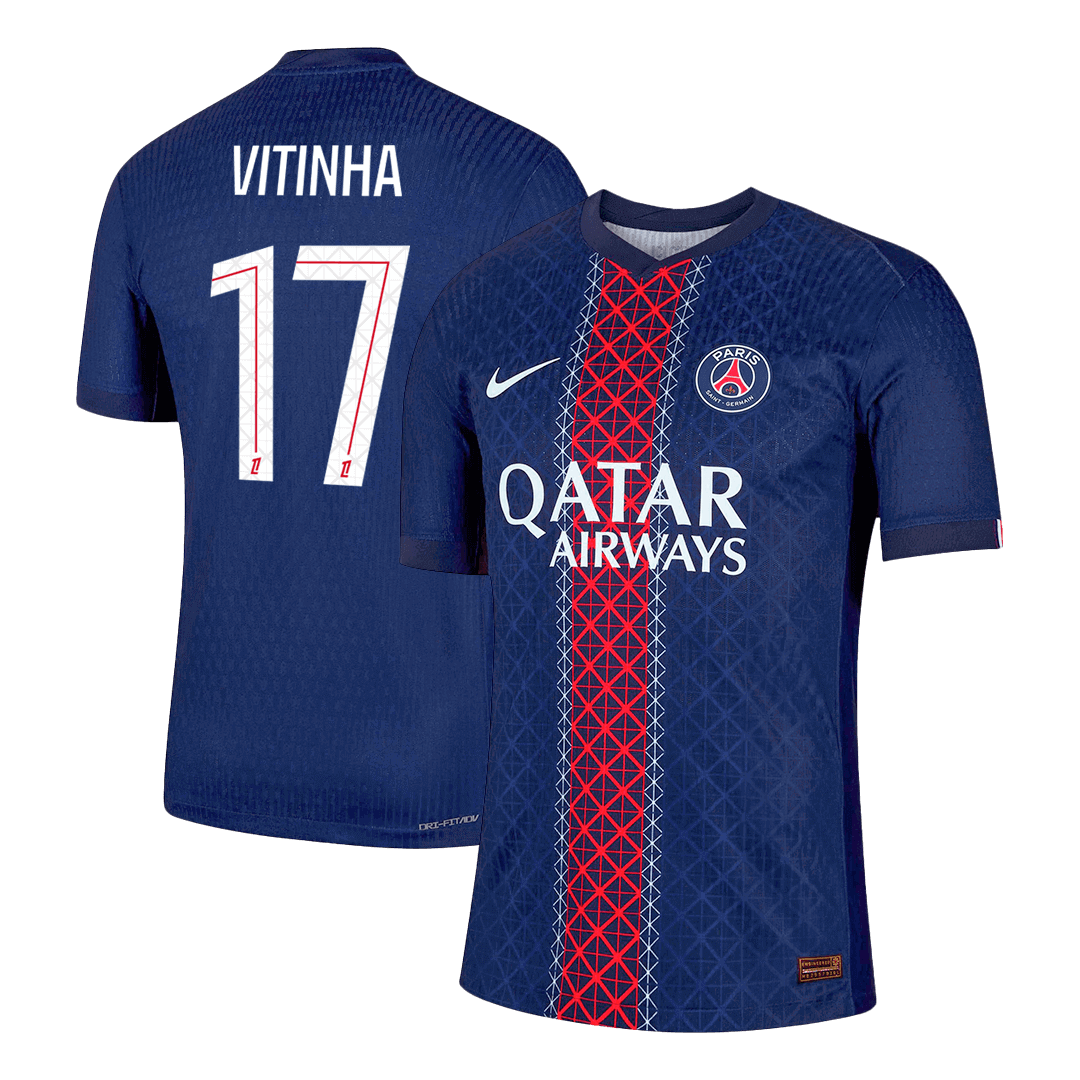 Maglia PSG Player Version Home 2025/26 VITINHA #17 Slim Fit