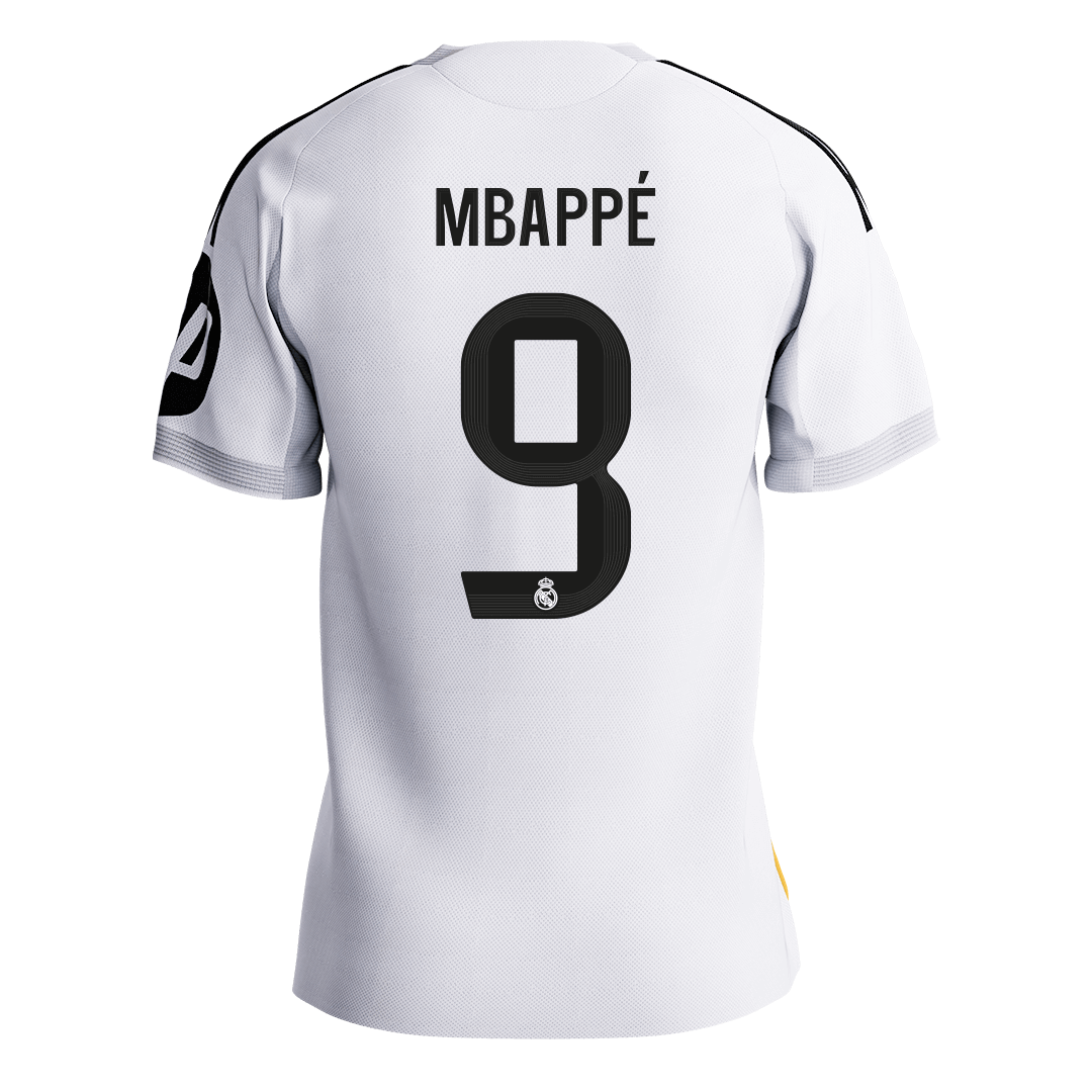 Maillot Domicile Les Blancos Version Joueur 2025/26 MBAPPÉ #9 Coupe Ajustée [PREMIUM]