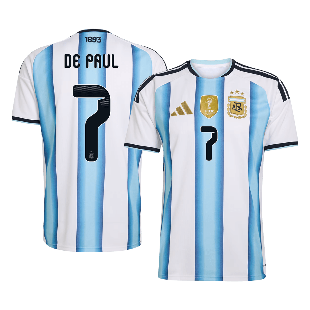 Maglia Argentina Coppa del Mondo Home 2026 DE PAUL #7 [PREMIUM]