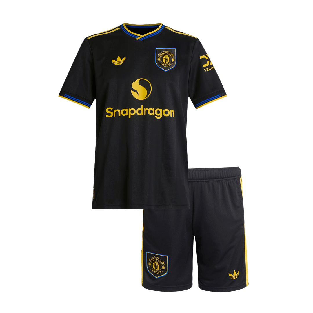 ManU Kinder Trikot Set Drittes Auswärts 2025/26