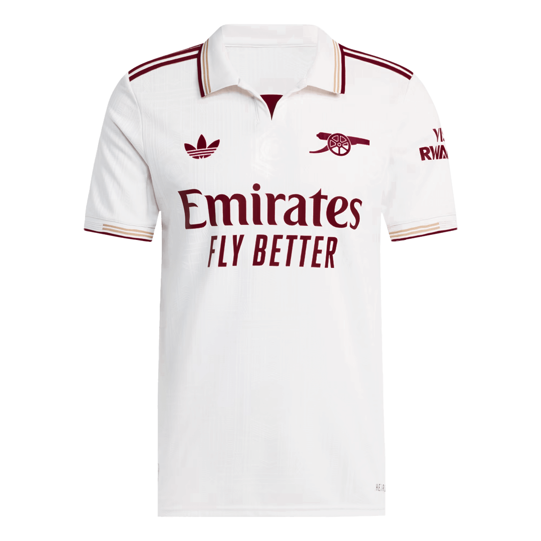 Maglia Arsenal versione giocatore terza divisa trasferta 2025/26 Slim Fit