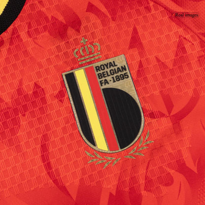 Maillot version joueur Coupe du Monde Belgique Domicile 2026 DE BRUYNE #7 Coupe ajustée