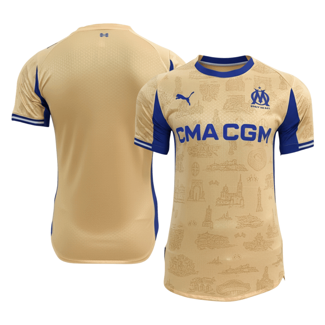 Maglia Marsiglia Versione Giocatore Quarta Divisa Trasferta 2025/26 Slim Fit